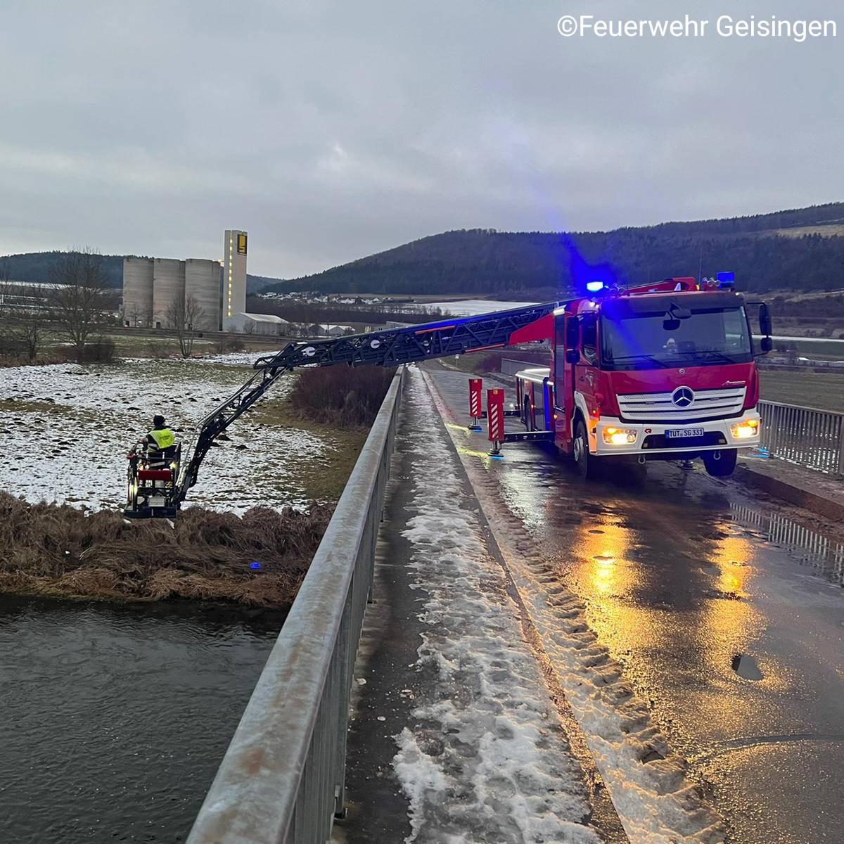 Drehleiter der Feuerwehr Geisingen